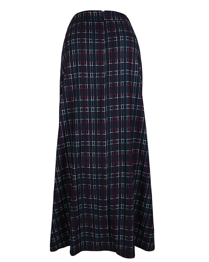 Back view of a-line maxi skirt